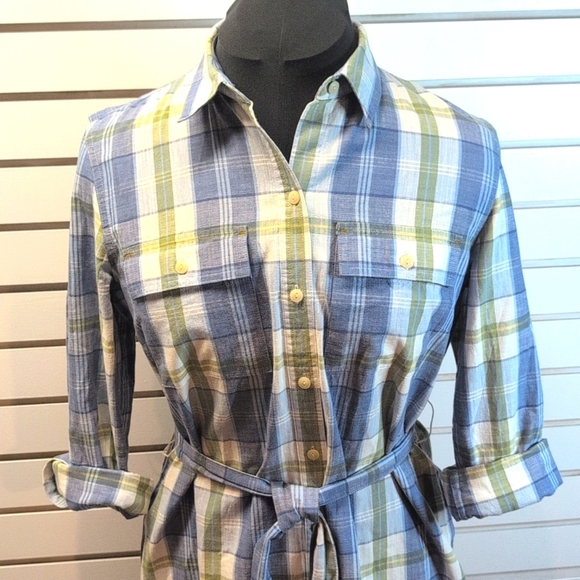 L.L. Bean Women's Signature Camp Shirt Dress, Button-Front Size Medium NWOT35 - Picture 2 of 10